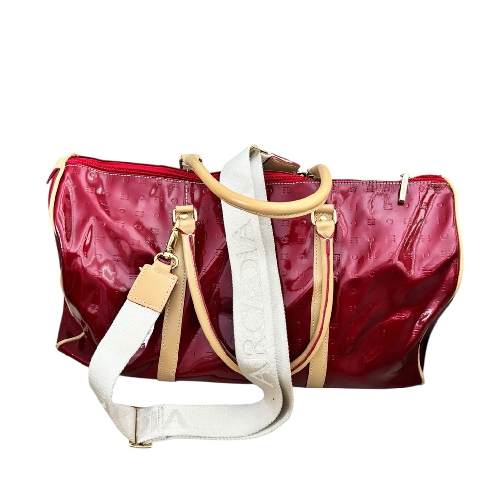 Arcadia Red High Gloss Travel Duffle OVERNIGHT BAG